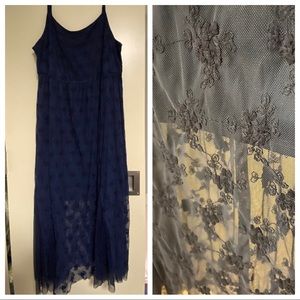 Navy Torrid Maxi Dress (Size 4)